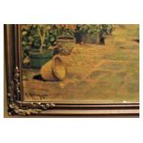 Antique Original Frame Signed Print  