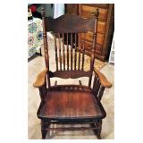 Very Nice Vintage Sturdy Rocking Chair with Wide Seat 