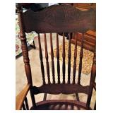 Very Nice Vintage Sturdy Rocking Chair with Wide Seat 