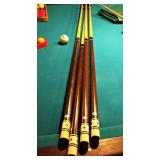 Vintage Ornate Detailed Pool Stick Set 