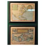 Vintage Framed Maps 