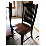 Beautiful Dark Wood Dining Table with 6 Chairs 