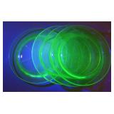 Glowing Vasaline Glass Coasters 