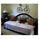 Dark Wood Twin Day Bed with Pull Out Twin 