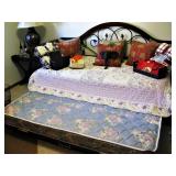 Dark Wood Twin Day Bed with Pull Out Twin 