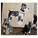 Schnauzer Figurines and Canvas 