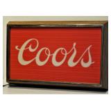 Vintage Coors Lighted Hanging Sign 