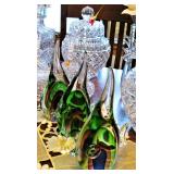 Art Glass Angel Fish Trio  