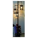 Industrial 3 Cage Floor Lamp with Edison Bulbs  
