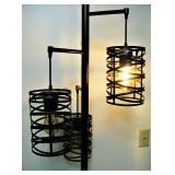 Industrial 3 Cage Floor Lamp with Edison Bulbs  