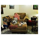 Oversize Chair Matching Ottoman  