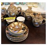 Antique Japan Satsuma Geisha Dragonware Tea Set 