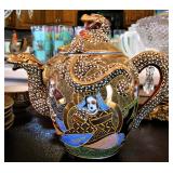 Antique Japan Satsuma Geisha Dragonware Tea Set 