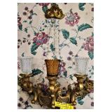 Vintage Crystal and Glass Sconces 