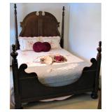Elaborate Antique 4 Poster Queen Bed  