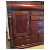 Antique Waterfall Dresser with Mirror 