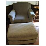 Oversize Chair Matching Ottoman 