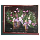 Stephen Kaye Large Flora Painting Framed 36X44 