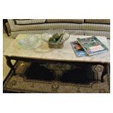 Wood Marble Top Coffe Table 