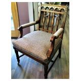 Ornate Carved Solid Wood Dining Table with 6 Chairs and 2 Leafs  