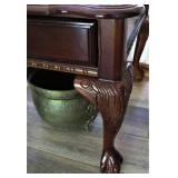Quality Carved Wood Claw Feet accent Table 