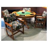 Extremely Nice Claw Feet Game Table with 4 Chairs 