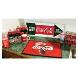 Coca-Cola Metal Sign - Straw Holder - Placemats 