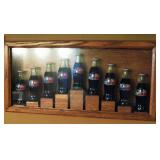 Coca-Cola NASCAR Framed Bottle Set 