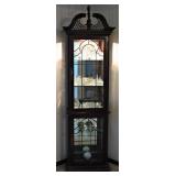 Ornate Antique Vertical Lighted Cabinet 