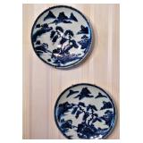 Vintage Blue Plates 