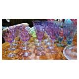 Fabulous! Lavender and Blue Crystal Glasses 
