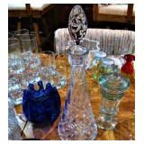 Vintage Heavey Crystal Decanter 