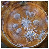 Kagami Crystal Rock Glass Heavey Platter 