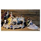 Dresden German Figure Sitzendorf Blue Crown Stamp Circa Late 1800s 