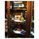 Solid Wood Glass Door Case Shelves set of 4 Connecting Extremely Nice Piece!