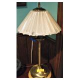 Vintage Glass Shade Marble Base Lamp 
