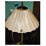 Vintage Glass Shade Marble Base Lamp 