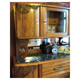 Exquisite Buffet Cabinet with Marble Top 