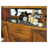 Exquisite Buffet Cabinet with Marble Top 