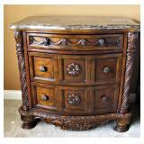 Signature Design by Ashley North Shore Night Stands with Faux Marble Top - Beautiful!
