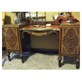 Antique Ornate Matching Dresser with Mirror 