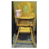 Vintage Wood Highchair 