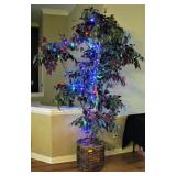 7 ft. Silk Ficus Tree with Lights 