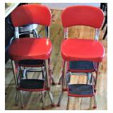 Cosco Retro Counter Chairs/Step Stools 