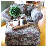 Broyhill Upholstered Chair with Ottoman  