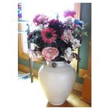 Extra Large Cream White Pot with Silk Arrangement 