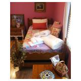 Twin Bed with Memory Foam Mattress  Covered with a Beautiful Handmade Quil