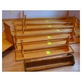 Wood Textile Hanger Displays Complete with Measurements 