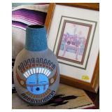 Arizona Southwestern Sand Decorated Pottery 