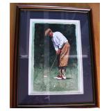 Large Golfer Glen Green Print 